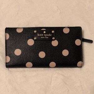 Kate Spade Black Polka Dot Wallet